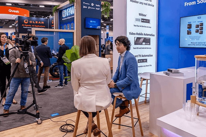 Mathieu Planche with InBroadcast for an interview at NAB Show 2025