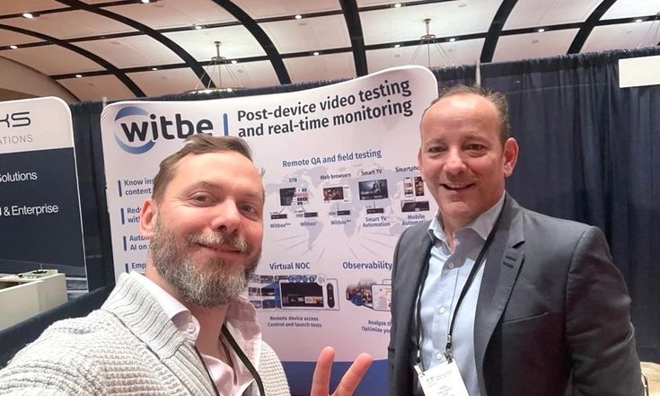 Witbe team at CITA 2025 presenting post-device video testing solutions.