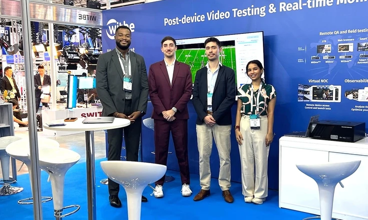 Witbe team at InBroadcast Asia 2025 presenting post-device video testing technology.