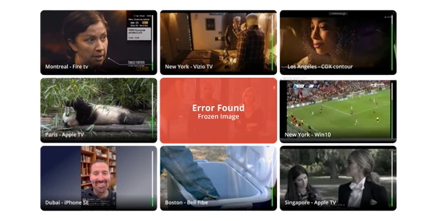 REC mosaic with real-time visual alerts highlighting failed tiles for instant triage.