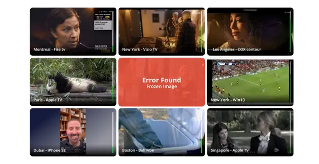 REC mosaic with real-time visual alerts highlighting failed tiles for instant triage.
