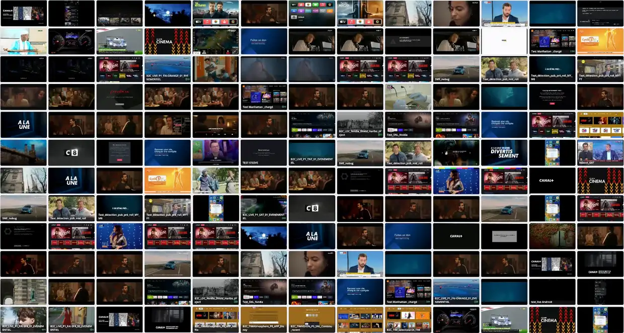 Witbe supported devices wall showing real-device video testing across multiple platforms.