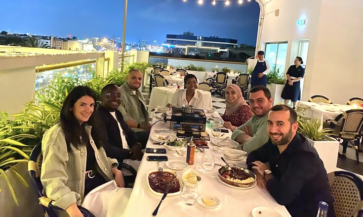 Witbe team dinner in Dubai gathering outside of work.