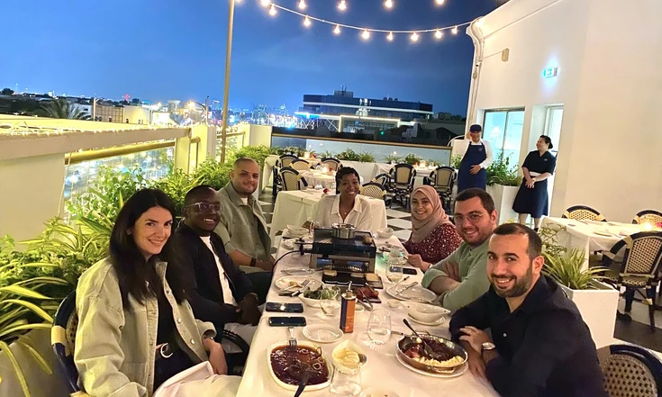 Witbe team dinner in Dubai gathering outside of work.