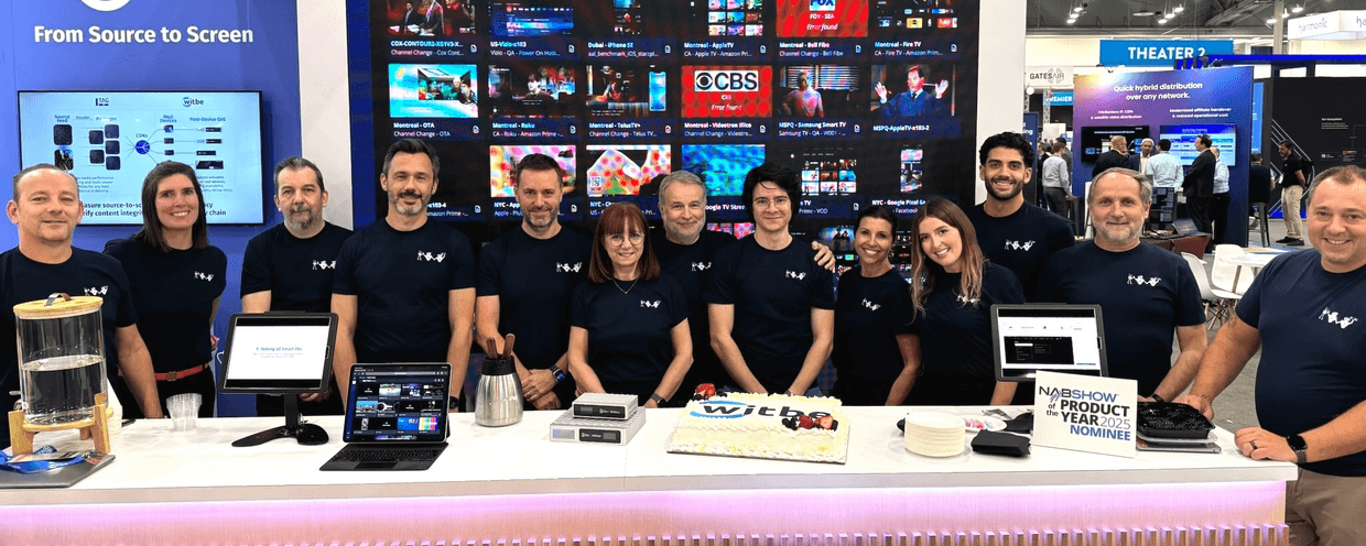 Witbe team at NAB Show 2025 presenting video testing and monitoring solutions.