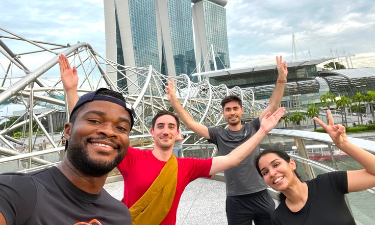 Witbe Singapore team after a group run near Marina Bay.