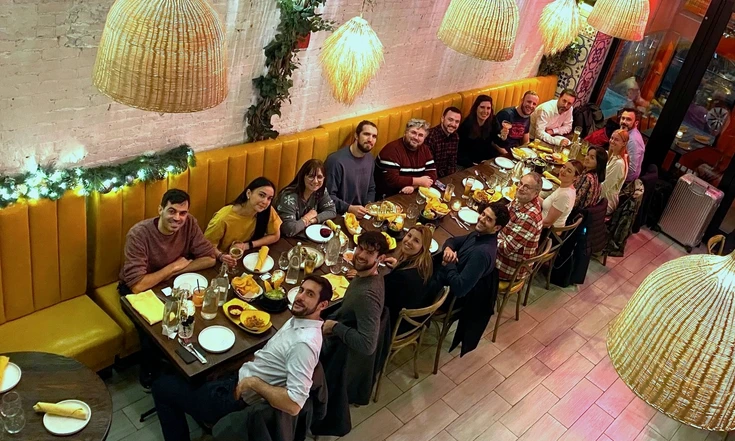 Witbe USA team gathering for a large dinner.