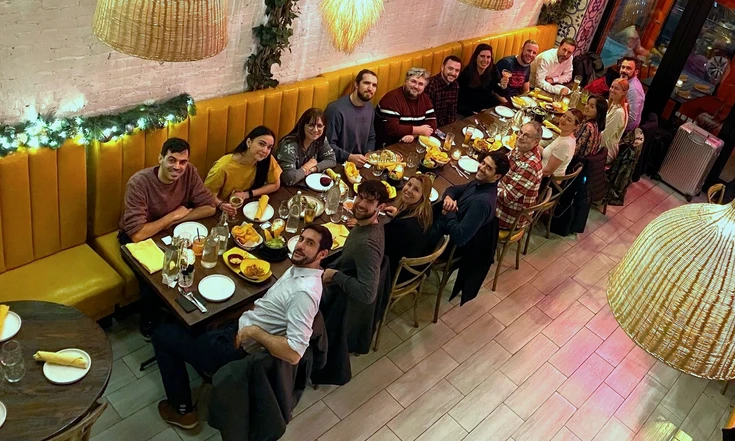 Witbe USA team gathering for a large dinner.