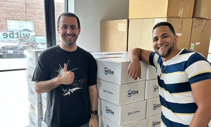 Witbe employees at the Long Island factory preparing Witbox shipments.