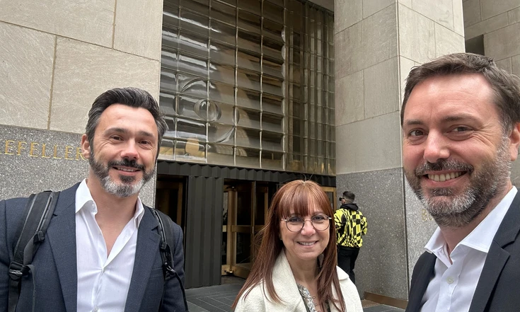Witbe management team in the USA in front of the Rockefeller Center.