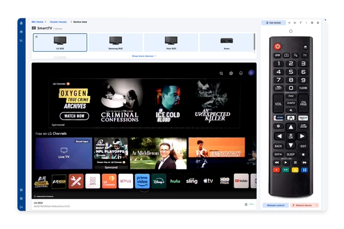 Witbe REC with control of a Smart TV