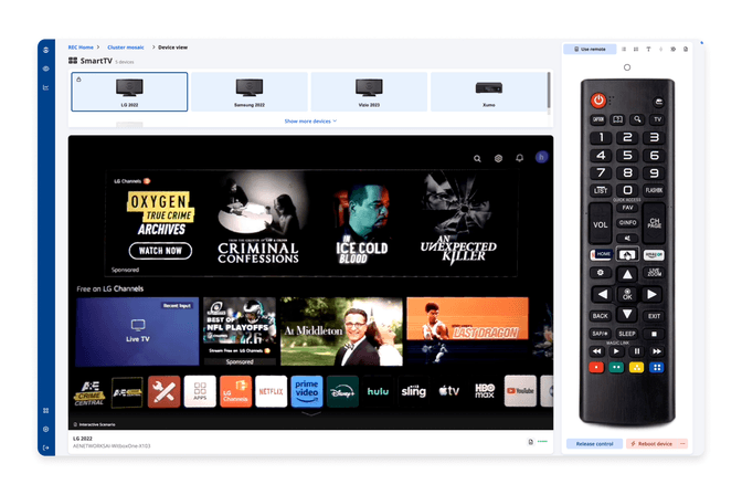 Witbe REC with control of a Smart TV